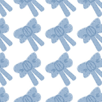 seamless pattern with blue hearts