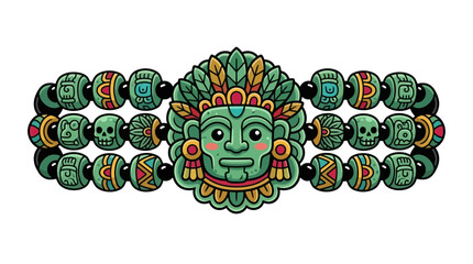 Ancient Tribal Bracelet with Green Face Pendant © Syakila