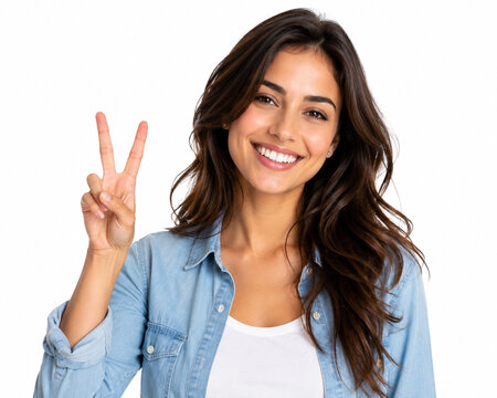 young woman showing ok sign