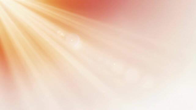 Soft warm sunlight rays with subtle glowing particles on a pink background