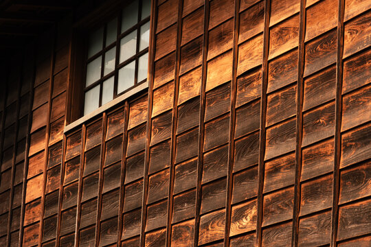 part of burnt old wood wall texture architecture background	