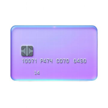Minimalist purple credit card icon on black background
