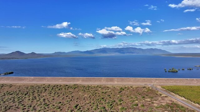 Spectacular aerial footage of Ross River Dam Townsville Queensland Australia