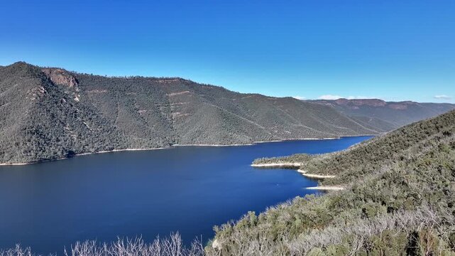 Spectacular aerial footage of Talbingo Dam NSW Australia