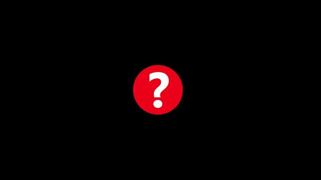 Question Mark Icon Animation, Question mark sign animation