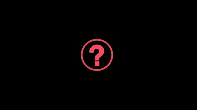 Question Mark Icon Animation, Question mark sign animation