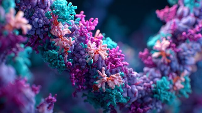 Colorful Abstract Representation of Organic Structures in Nature