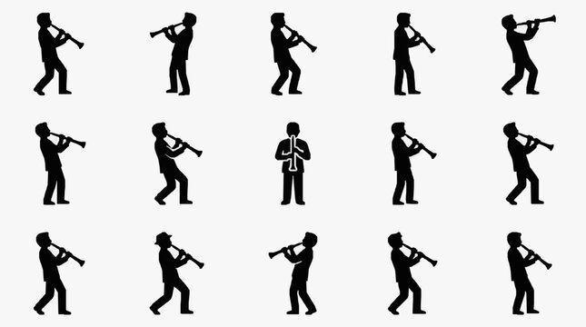 Gun Handling Motion Sequence Silhouettes.