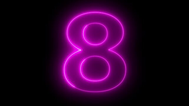 10% taxt Animation of glowing neon Pink and blue color number text animation . pink and blue neon number Four, neon, glowing, pink, blue, percent, discount, sale, offer, text, number, animation, 