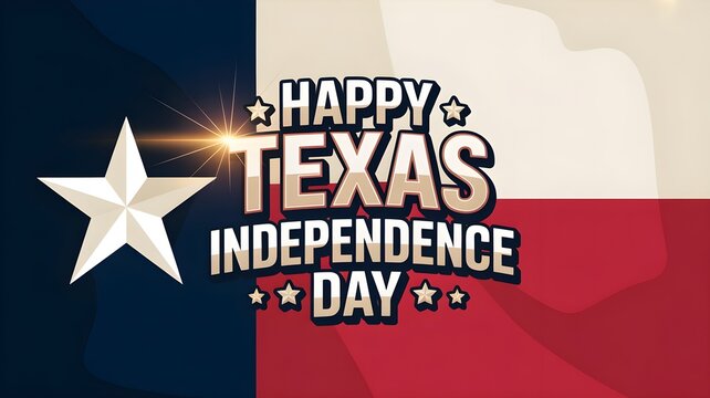 Happy texas independence day celebration banner