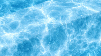 Fototapeta premium Crystal Clear Turquoise Water Texture with Sunlight Caustics Reflection Pattern