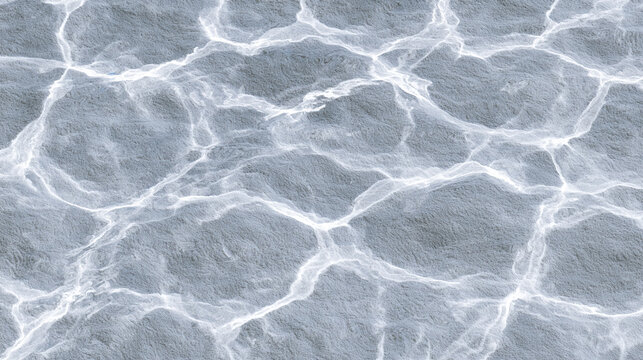 Abstract top view water surface with glowing bright sunlight reflections and ripples
