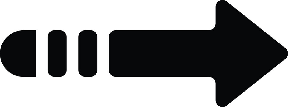 Black arrow right icon with loading animation symbol