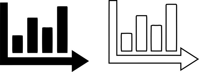 Obraz premium Business Analytics Bar Chart Icon
