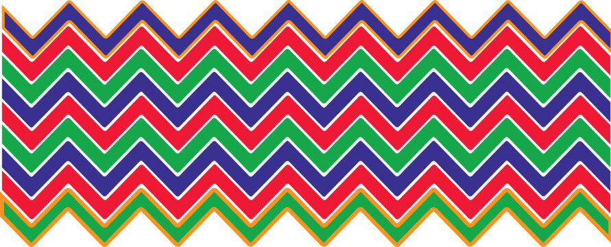 seamless geometric pattern. Colorful Rainbow Chevron Zigzag Seamless Pattern On Black Background, wallpaper .