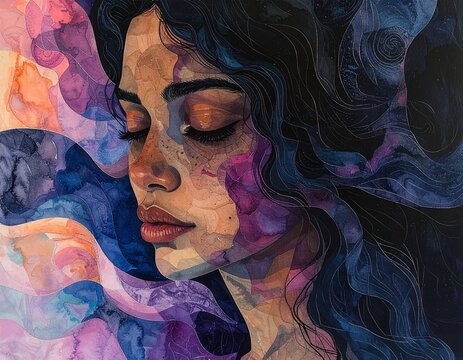This conceptual image represents emotional scars and the healing process, suggesting resilience and the ability to overcome difficult experiences creatively.