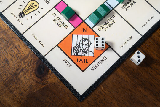 Monopoly Dice at the Jail Corner