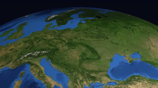 Animated Flight Path Map from Frankfurt Germany to Cairo Egypt