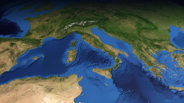 Animated Flight Path Map from Barcelona Spain to Mumbai India