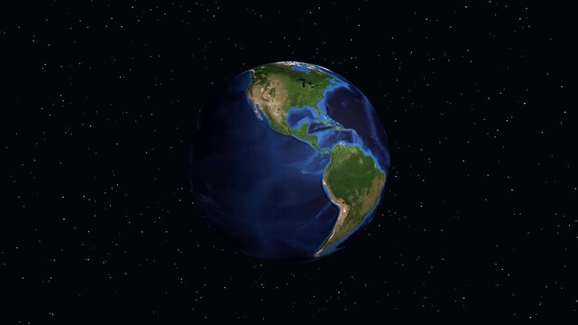 Animated Globe Zooming Into Wilmington Delaware North America With Data Overlay