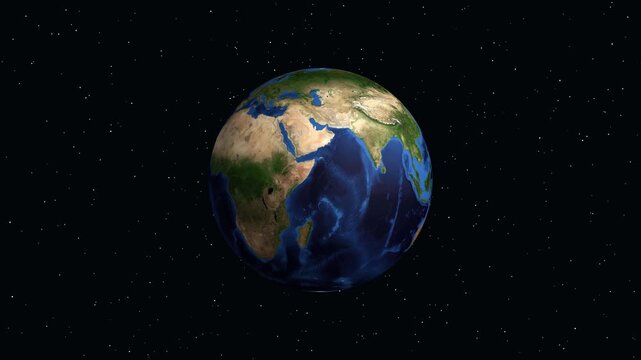 Earth Zoom Animation Focusing on Tel Aviv Yafo Israel Population Data
