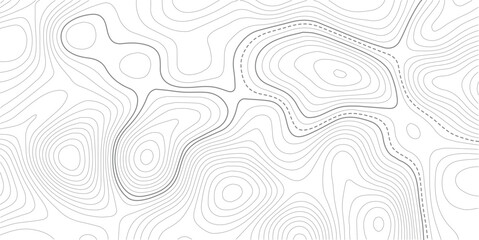 Fototapeta premium Abstract background with waves Geographic mountain reliefStylized topographic contour map. Geographic line mountain relief.Contour background geographic grid.