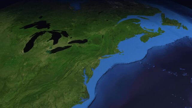 Animated Flight Path Map from Chicago USA to Delhi India