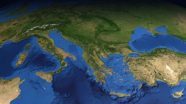 Animated Flight Path Map from Rome Italy to Dubai United Arab Emirates