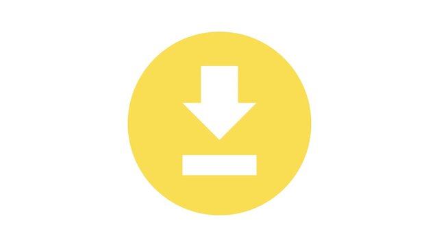 Essential user interface element representing a digital download action, perfect for web, mobile applications, and software interfaces to indicate content retrieval or data saving