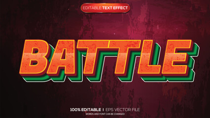 Obraz premium 3d text effect battle theme