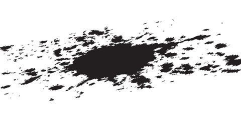 Obraz premium Black Ink Splatter Abstract Design Element.