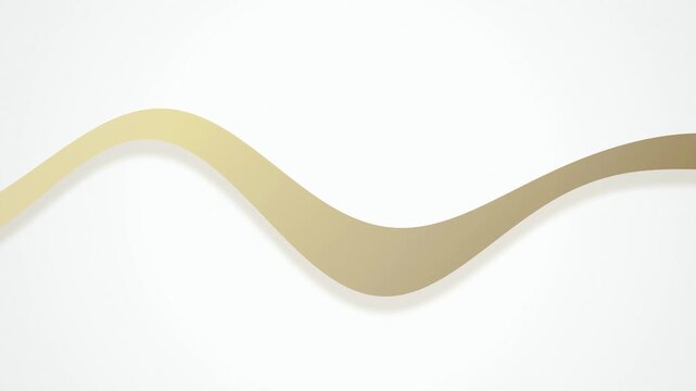 A golden beige ribbon wave flows in a seamless loop