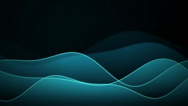 Glowing stylized waves undulate gently in a seamless loop
