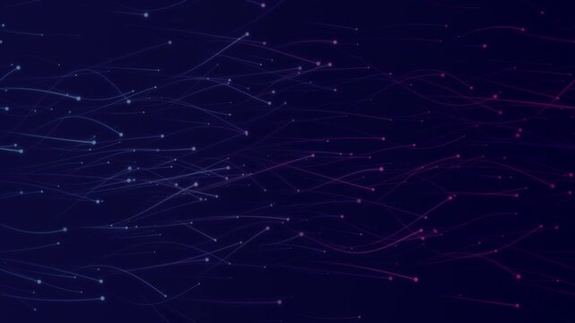 Particles and wavy fiber optic lines flow in a seamless loop