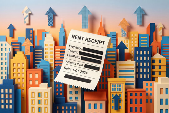 City with rent receipt: rent hike notice; new lease vs renewal, asking rent up, concessions fade, rent inflation bites.
