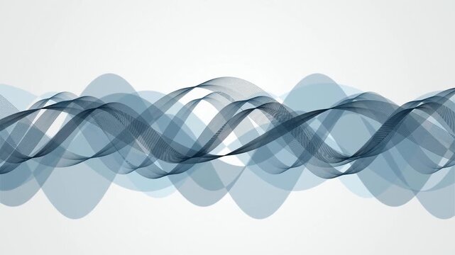 Slate blue digital sound waves flow in a seamless loop