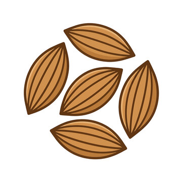Illustration of a small group of cumin seeds.