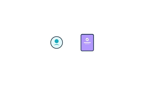 A creative brief opens beside a creator profile, key task icons light up, and an acceptance check locks into place.