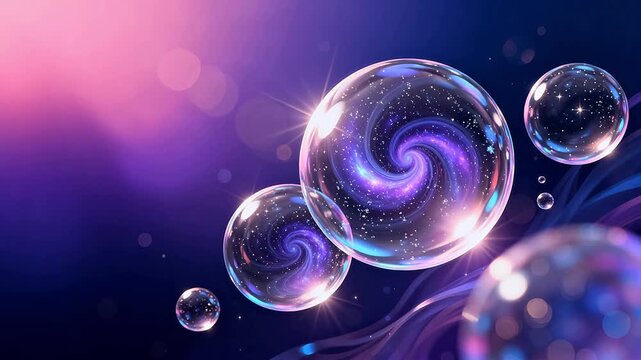 Galactic bubbles in space