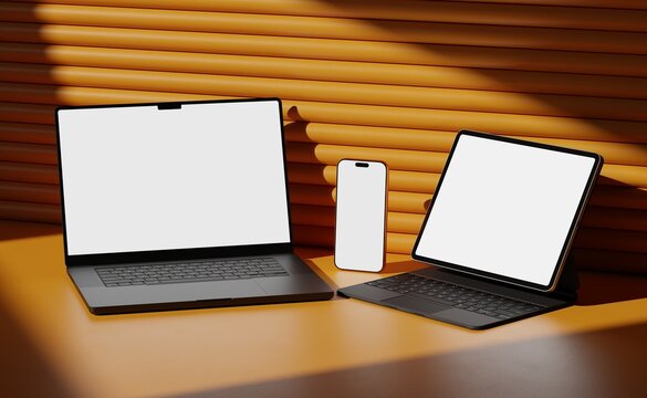 Responsive Web Design and website Mockup, Devices Mock up, Smartphone desktop tablet laptop template Mockup