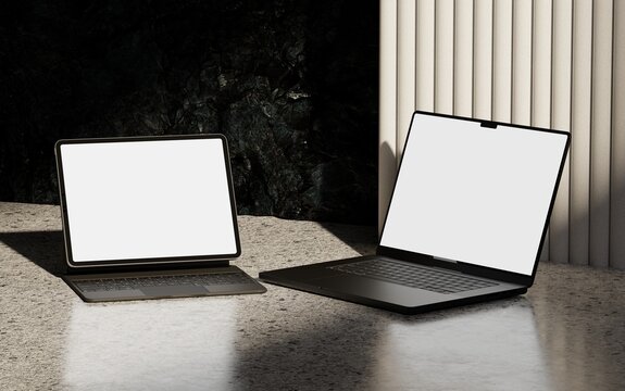 Responsive Web Design and website Mockup, Devices Mock up, Smartphone desktop tablet laptop template Mockup