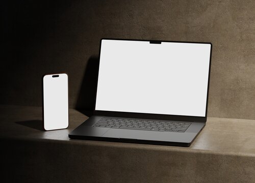 Responsive Web Design and website Mockup, Devices Mock up, Smartphone desktop tablet laptop template Mockup