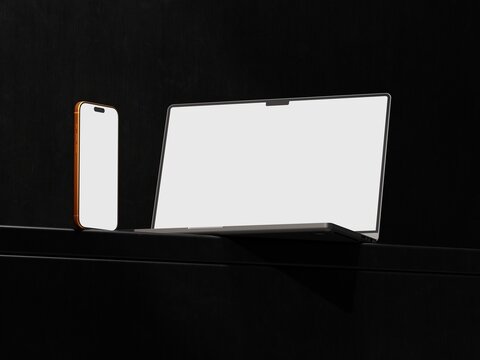 Responsive Web Design and website Mockup, Devices Mock up, Smartphone desktop tablet laptop template Mockup