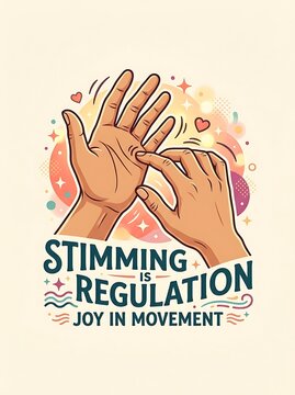 Neurodiversity illustration of stimming for emotional regulation