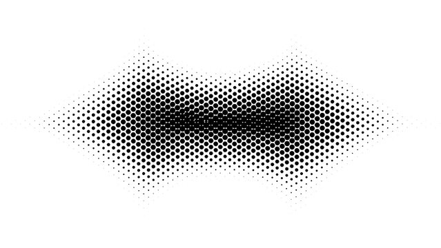 Halftone gradient pattern, black and white stipple effect background, abstract geometric dot texture for minimalist graphic design