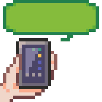 スマホの吹き出しのドット絵
