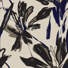 Obraz premium Abstract Floral seamless pattern design for fashion and home textiles, graphics and backgrounds