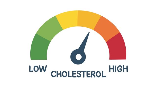 Animation of high cholesterol cardiovascular risk assessment scale