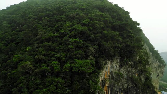 Limestone forests or karsts in Gua Musang, Kelantan, Malaysia