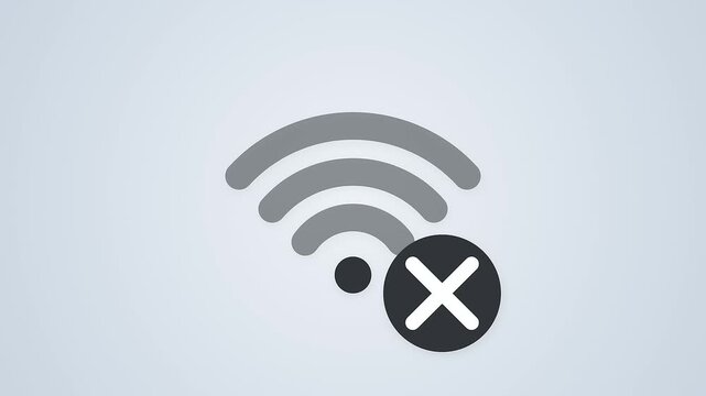 Wifi Signal Icon Lost Connection Animation